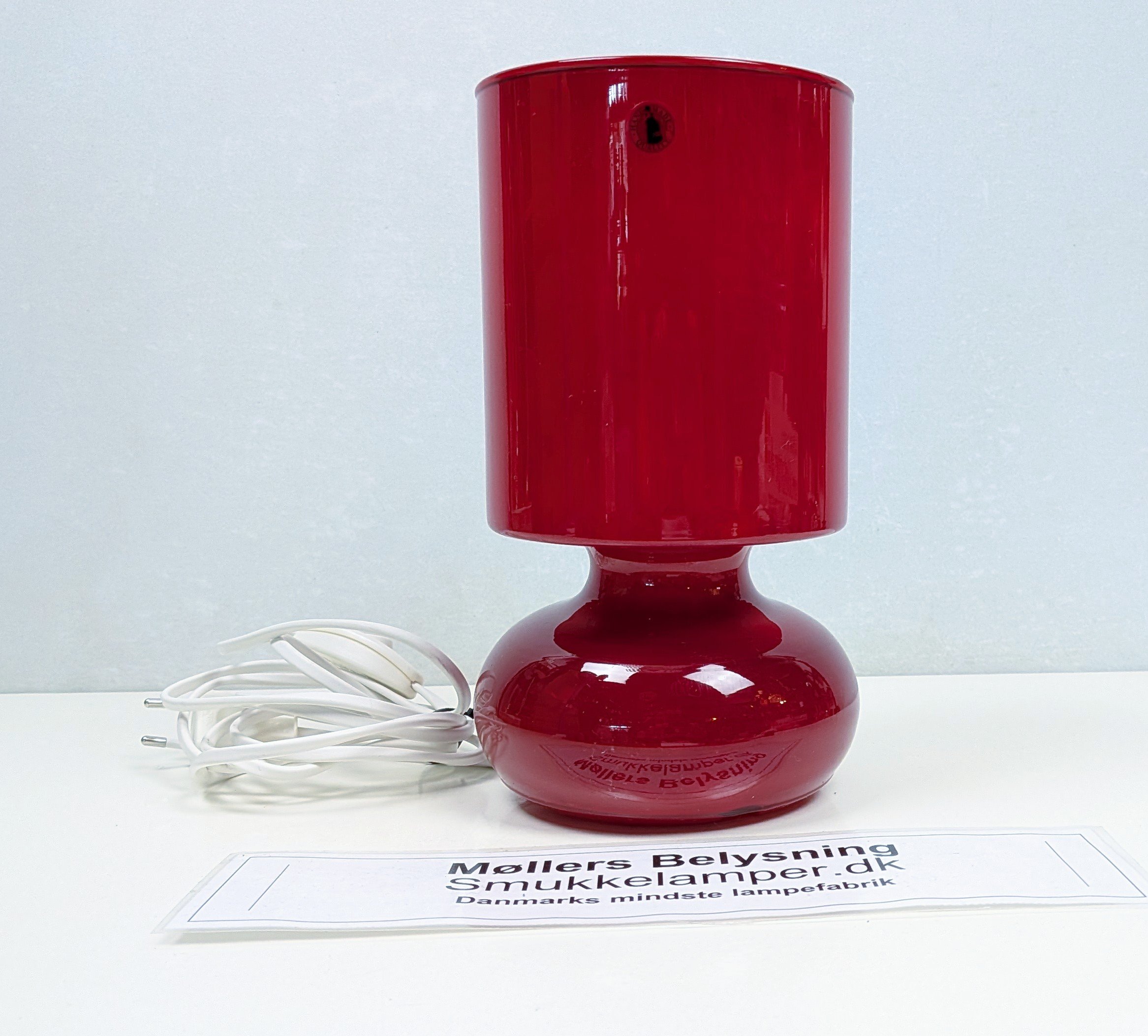 LYKTA. Svensk mundblæst design lampe i mørk RØD. Lanterne. Stykpris – produktbillede 2 – Vintage Lamper