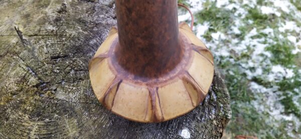 Bornholmsk keramik bordlampe. Stor Michael Andersen keramik lampe. 30 cm