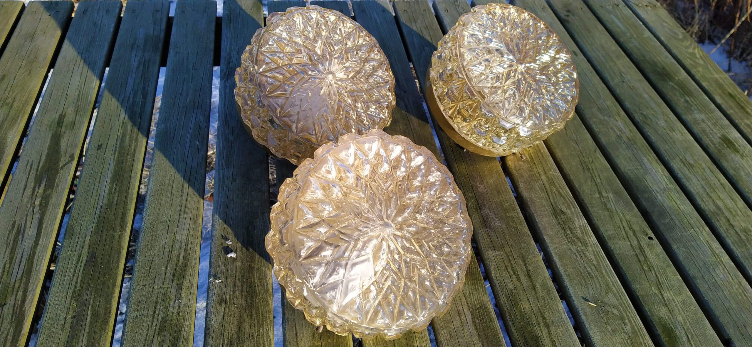 3 ens diamant plafonder. Sjældent retro sæt til gangen. Sæt pris. Odreco plafond dansk design.