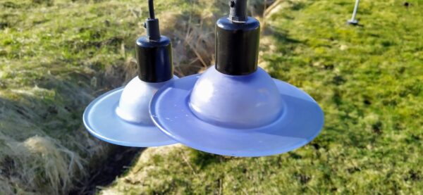 UFO lamper dansk design model “Inter”. 17 cm i diameter i lyseblå. Stykpris.