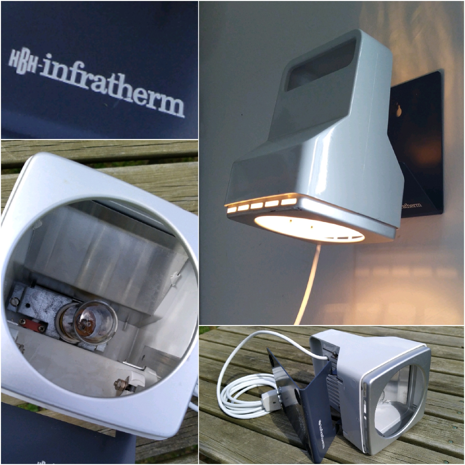 Unika Infotherm væglampe fra 70 erne. Perfekt til klinik eller til det stilfulde hjem.