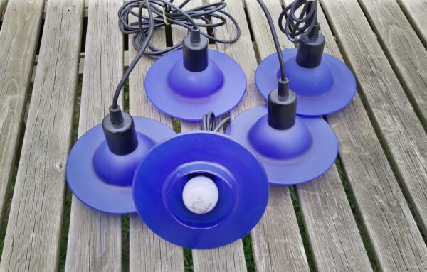 UFO lamper dansk design model “Inter”. 17 cm i diameter i blå. Stykpris.