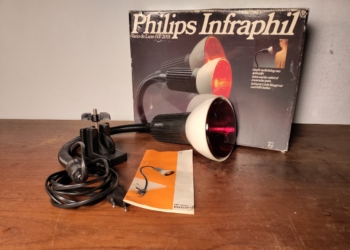 Philips Infraphil Vario de luxe HP 2001. Ny og ubrugt infarød lampe fra 1985 i original kasse