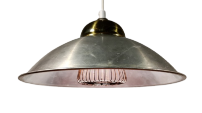 Custum made lampe fra antik Thermik 460 varmeapparat. Unika vare med helt nyt el. 34 cm. Upcycled.