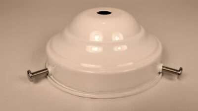 Lampeholder - lampeophæng til glasskærme og glas pendler 8,4 cm indvendig diameter HVID