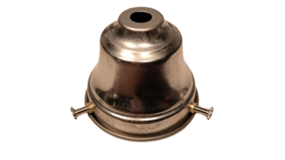 Standard 6,1 cm Lampeglas holder med 3 skruer. Mat stål - Til lakering. Læs mere