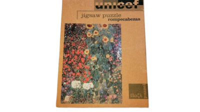 UNICEF puslespil med Gustav Klint motiv Farm Garden with Sunflowers. 1000 brikker.