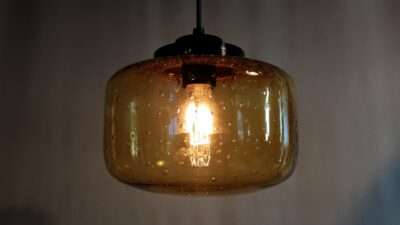 Retro glas pendel E.S.Horn