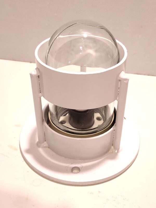 Dansk design loftlampe. Tema Type 206/206 i hvid. 18,5 x 15 cm.