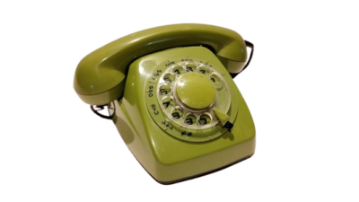 Sjælden KIRK 73D drejetallerken telefon i grøn. Stykpris Velfungerende.