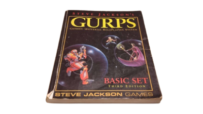 Sjælden opslagsbog Gurps Basic Set - Steve Jackson Third Edition 256 sider 1993.Læs mere.
