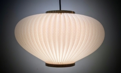 Sjælden Lars Schiøler – Høyrup light lampe . Ø36 Alt el er nyt. Danish design 1960