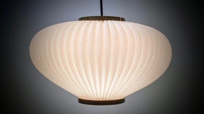 Sjælden Lars Schiøler - Høyrup light lampe . Ø36 Alt el er nyt. Danish design 1960