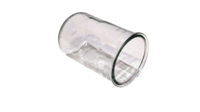Klart lampeglas til antik arbejdslampe. Ø80. Længde 11,5 cm.