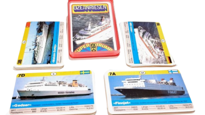 Kvartetkort - Ozeanriesen - Tyske. Super Trumpf 1980.