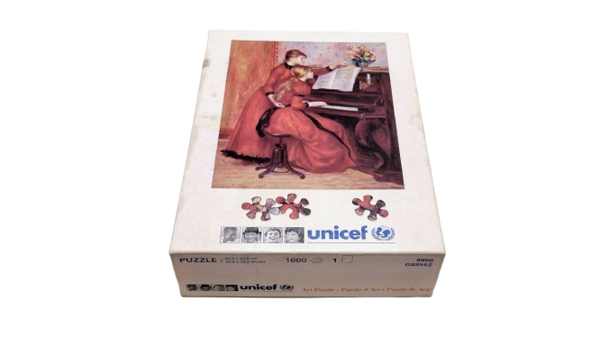 Unicef puslespil 1000 brikker. 8850. I særdeles flot stand. Pierre Auguste Renoir – The piano Lesson.