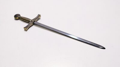 King Arthur brevåbner. Excalibur 25 cm. Stål og messing.