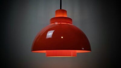 K.Kewo design. Produceret af Nordisk Solar. Model Minisol i Orange. Made in Denmark. 1970. Lagervare. Alt el er nyt. Ø23. Læs mere