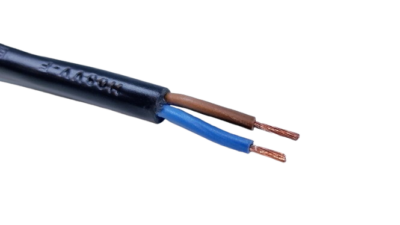 2,5 meter ny RUND sort ledning til loftlamper. 2×0,75 mm. 230V. Ende afisoleret. Klar til brug. Læs mere.