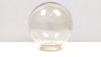 E.S.Horn – dansk lampeglas 1980 med vanddråbe mønster. Ø20 med 9,8 cm gribekant. Kugleglas reservedel
