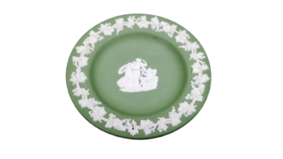 Grøn asiet. 11 cm. Wedgwood England.