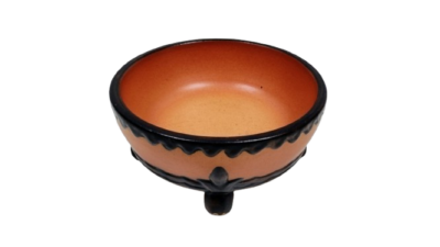 Ipsen dansk terracotta keramik fra 1960. Skål Ø9 cm. På fødder.