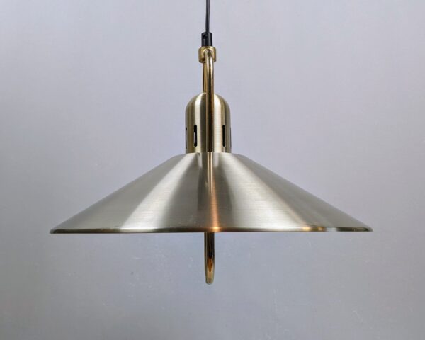 Svensk champagne lakeret loftlampe med nyt el. 1980. Model Belid. Ø41