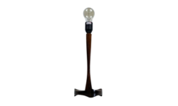 Elegant dansk palisander bordlampe fra 1950. Nyt el m.m. Uden skærm og pære. 35 cmH