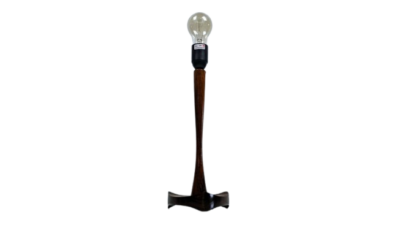 Elegant dansk palisander bordlampe fra 1950. Nyt el m.m. Uden skærm og pære. 35 cmH