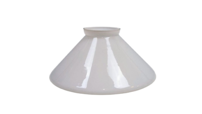 Skomager lampeglas fra 1980. Odreco. Hvid opal. Ø16 cm. Højde 70 mm. Rund kant. Læs mere