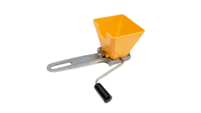 Dansk design persille hakker i metal med solsikkegul plast skål. Made in Denmark.