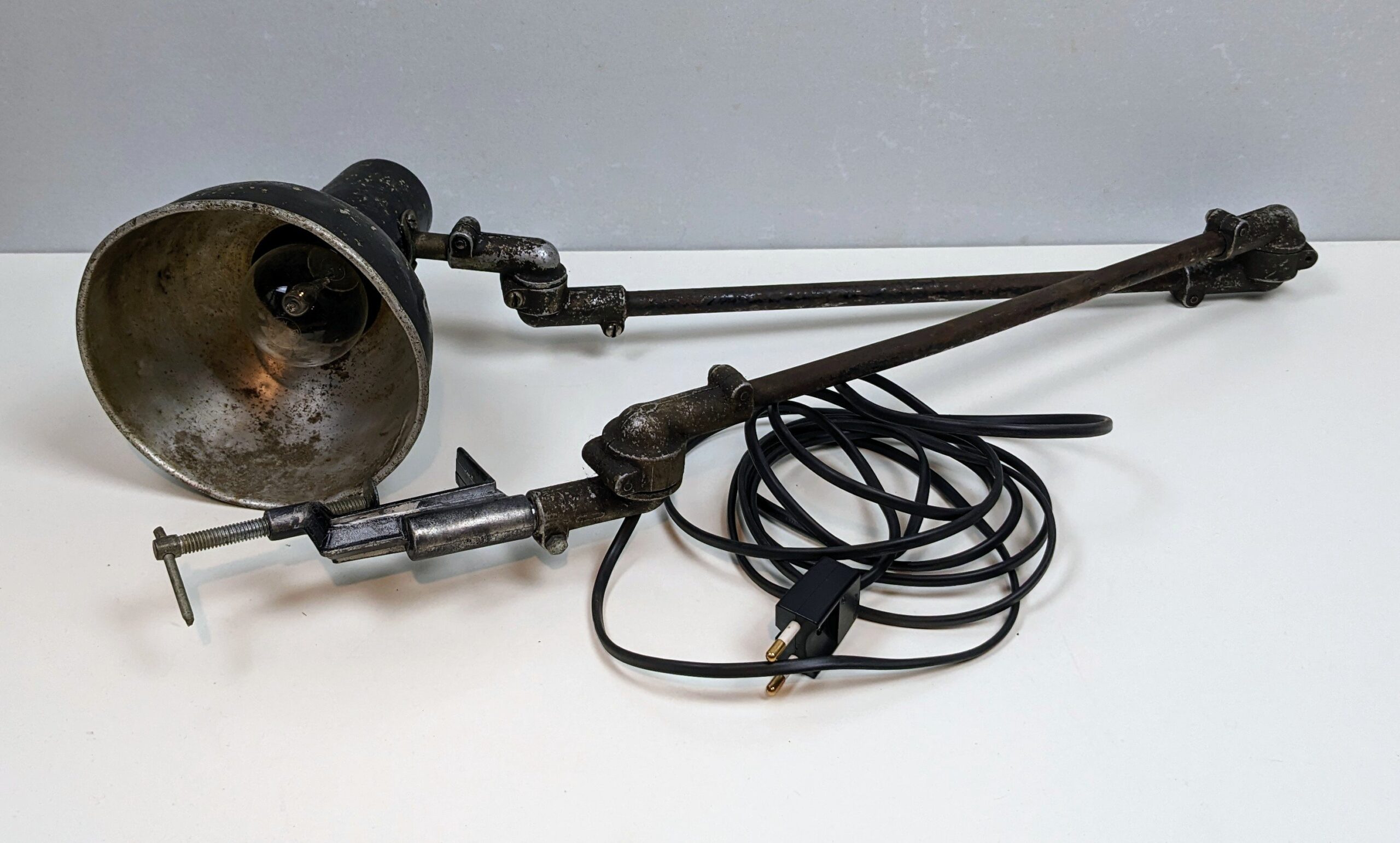 Sjælden Rijo industri lampe fra 1940. 90 cm udhæng. Alt el er nyt. Læs mere – produktbillede 2 – Kontorlamper