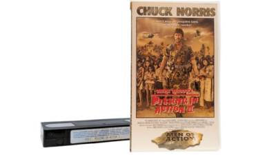 Klassisk Film VHS - Missing in Action 3  1988. Original VHS kassettebånd.