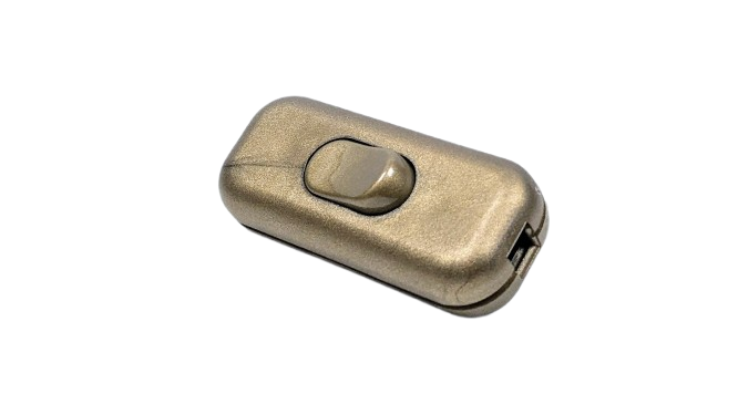 1 pol. gennemgangs afbryder i Rustik guld. Vippeafbryder. Til Bestlite GUBI BL5 Messing m.fl – Nye lampedele til design lamper og standard lampedele