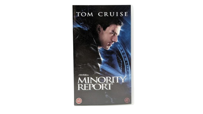 Klassisk Film VHS – Minority Report – Tom Cruise. Original VHS kassettebånd.