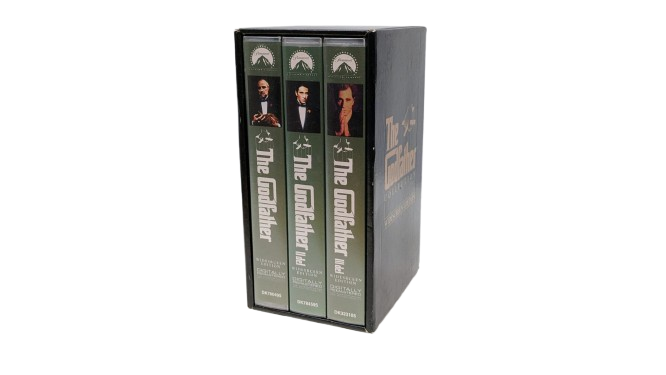 The Godfather collection.VHS. 3 film hvoraf en er uåbnet.