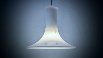 Holmegaard "lille" Mandarin pendel Ø23-25. 1980. Michael Bang. Nyt el. Danish design.