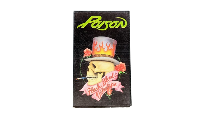 Klassisk Musik VHS – Poison – Flesh,blood & videotape 1991 – Heavy Metal concert –  Original VHS kassettebånd.