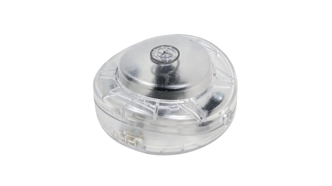 Fodafbryder transparent. Fod kontakt 1 polet afbryder. Til gulv og væglamper.