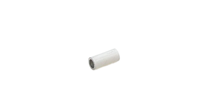 Mellemstykke 13 mm hvid aluminium. Ø6 mm. Vintage