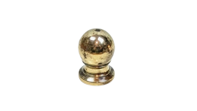 Messing ende kugle møtrik Ø13 mm. M10 gevind. Stykpris