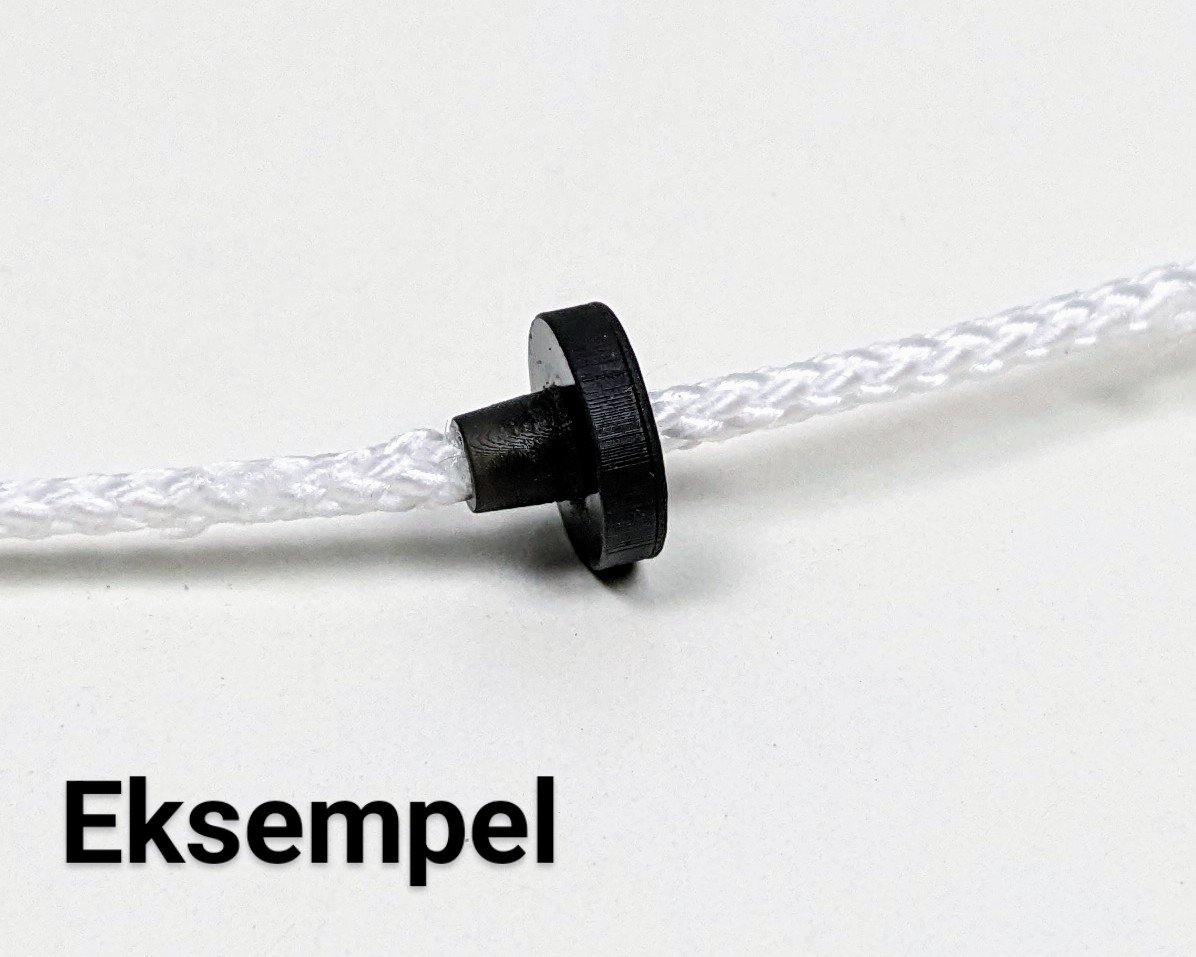 3 mm snorholder / anker til lampeophæng. Passer til bla. Holmegaard lamper.