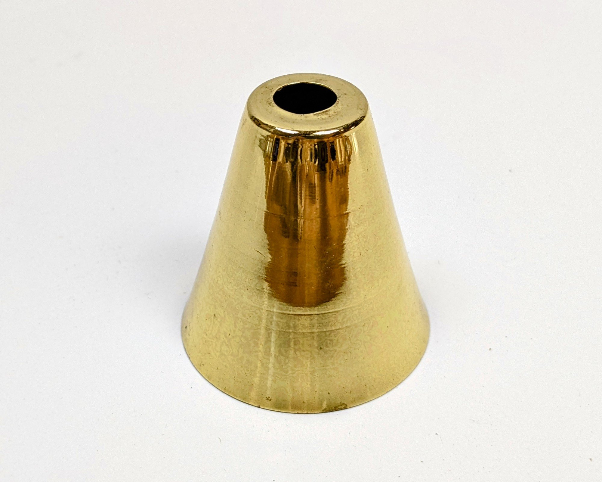 Messing top. 1960. Ubrugte. Lysekrone, lampetop eller lamper bund. Højde 53 mm. Stykpris.
