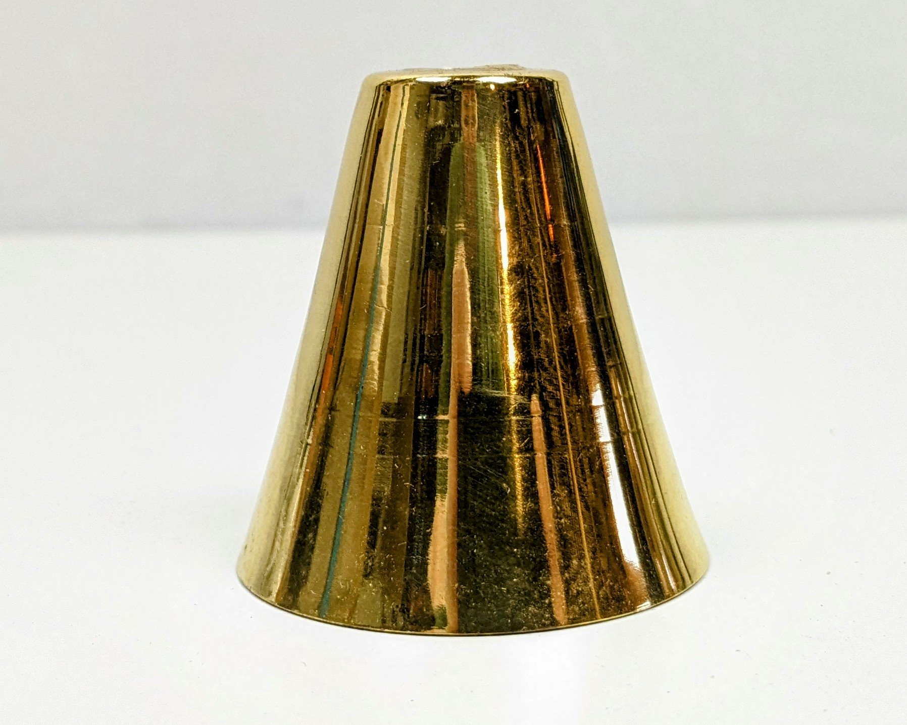 Messing top. 1960. Ubrugte. Lysekrone, lampetop eller lamper bund. Højde 53 mm. Stykpris.