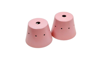 Pastel lyserød top. 1960. Ubrugte. Lampetop eller lamp bund. Ø66