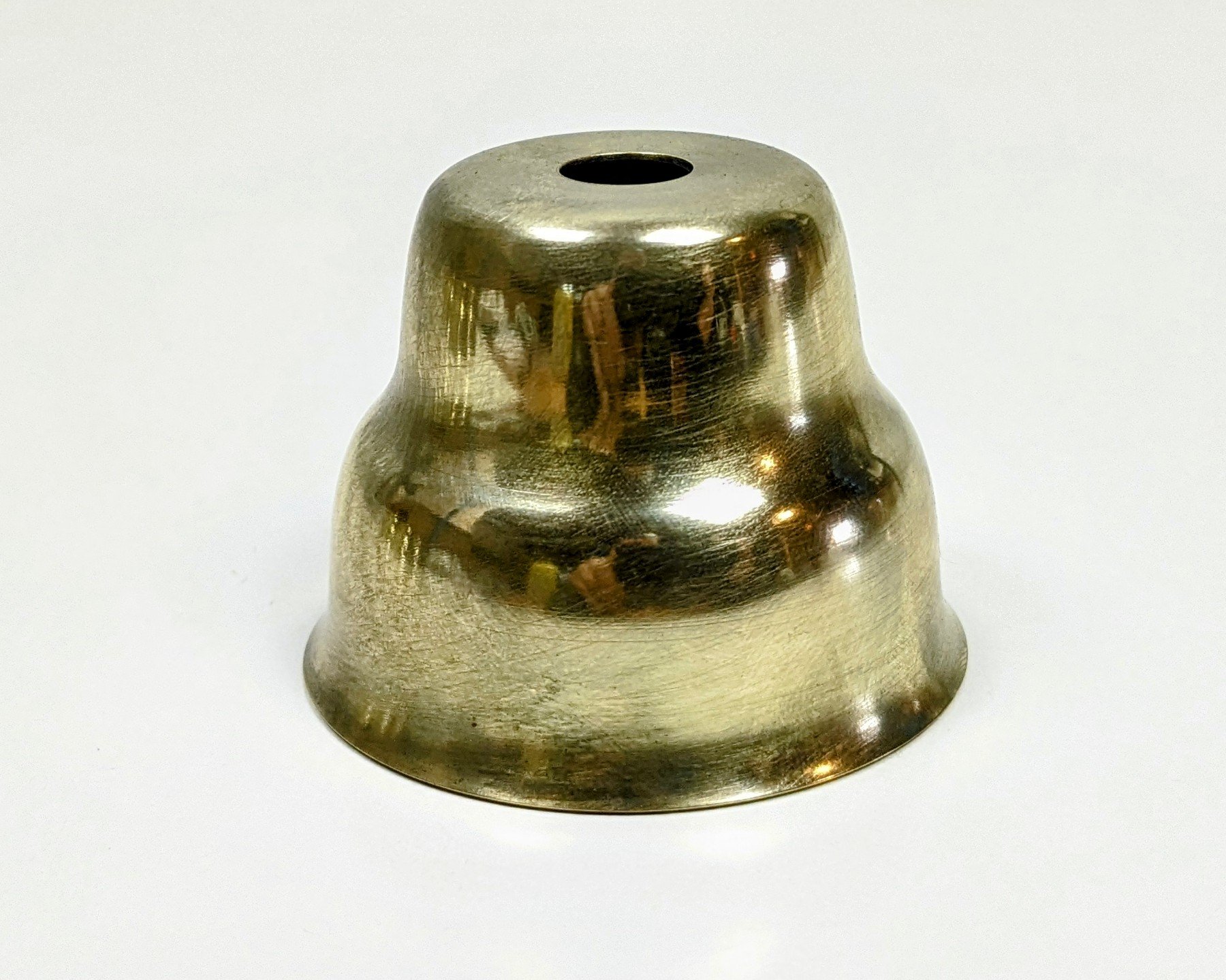 Messing top. 1960. Ubrugte. Lysekrone, lampetop/lampe bund. Højde 43 mm. Ø55 mm
