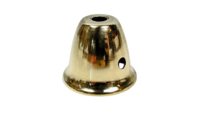 Messing top/ bund med sidehul. 1960. Ubrugte. Nypoleret. Højde 46 mm. Ø55 mm