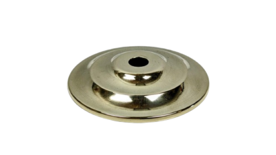 Messing endeplade. 1960. Ubrugte. Nypoleret. Højde 13 mm. Ø76,5 mm.