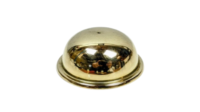 Messing ende dæksel. 1960. Ubrugte. Nypoleret. Højde 28 mm. Ø68,4 mm.