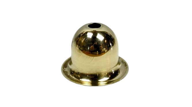 Messing top. 1960. Ubrugte. Lysekrone, lampetop/lampe bund. Højde 39 mm. Ø55,5 mm.